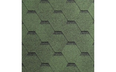 Бітумна черепиця Superglass Hex (23) Amazon Green ultra