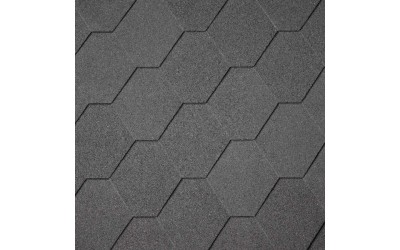 Бітумна черепиця Superglass Hex (01) Black