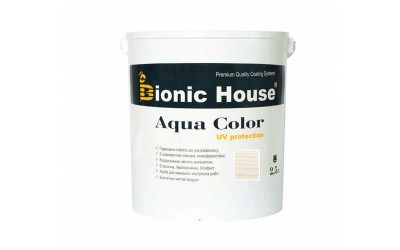 «AQUA COLOR» UV-protect Сонцезахисна фарба для дерева 2,5л Жасмін