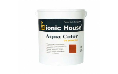 «AQUA COLOR» UV-protect Сонцезахисна фарба для дерева 2,5л Махагон