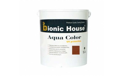 «AQUA COLOR» UV-protect Сонцезахисна фарба для дерева 2,5л Каштан
