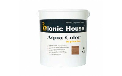 «AQUA COLOR» UV-protect Сонцезахисна фарба для дерева 2,5л Золотий Горіх
