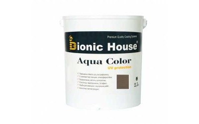 «AQUA COLOR» UV-protect Сонцезахисна фарба для дерева 2,5л Умбра
