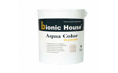 «AQUA COLOR» UV-protect Сонцезахисна фарба для дерева 2,5л Білий дуб