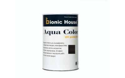 «AQUA COLOR» UV-protect Сонцезахисна фарба для дерева 0,8л Чорне дерево А120