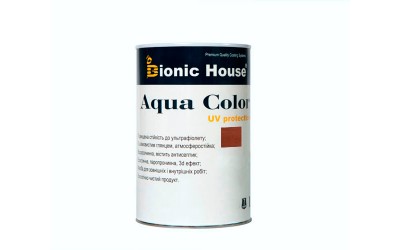 «AQUA COLOR» UV-protect Сонцезахисна фарба для дерева 0,8л Марсала