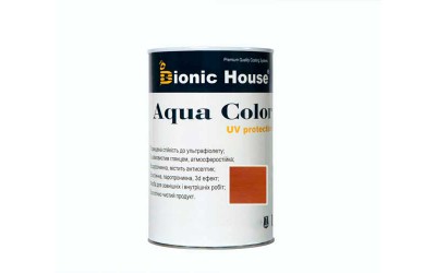 «AQUA COLOR» UV-protect Сонцезахисна фарба для дерева 0,8л Махагон