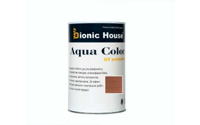 «AQUA COLOR» UV-protect Сонцезахисна фарба для дерева 0,8л Сандал
