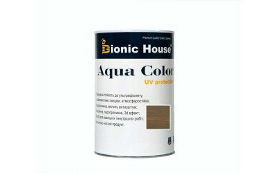 «AQUA COLOR» UV-protect Сонцезахисна фарба для дерева 0,8л Хакі