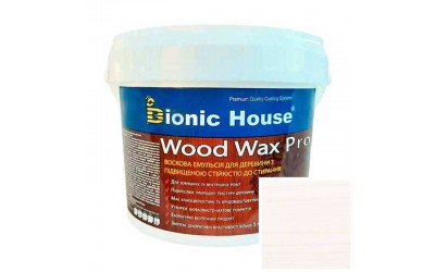 «WOOD WAX PRO» Професійна фарба-віск для дерева безКолірна база 0,8л Білий