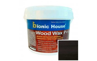 «WOOD WAX PRO» Професійна фарба-віск для дерева безКолірна база 0,8л Чорний