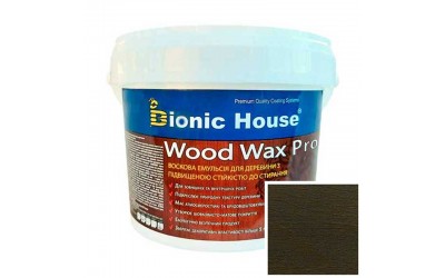 «WOOD WAX PRO» Професійна фарба-віск для дерева безКолірна база 0,8л Антрацит