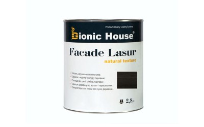 «FACADE LASUR» Фарба для дерева на базі лляної олії 2,8л Чорне дерево А120