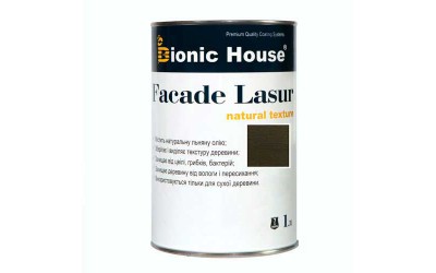 «FACADE LASUR» Фарба для дерева на базі лляної олії 1л Антрацит