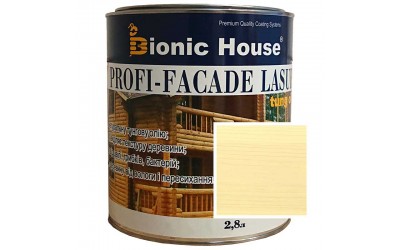 «PROFI-FACADE LASUR tung oil» Фарба для дерева на основі тунгової олії 2,8л Слонова кістка