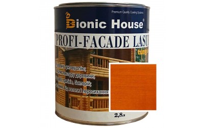 «PROFI-FACADE LASUR tung oil» Фарба для дерева на основі тунгової олії 2,8л Бурштин