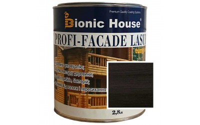«PROFI-FACADE LASUR tung oil» Фарба для дерева на основі тунгової олії 2,8л Чорний