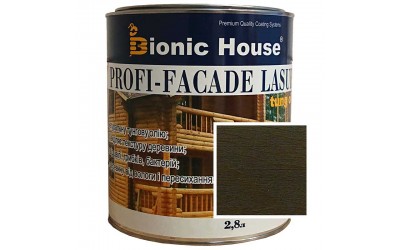 «PROFI-FACADE LASUR tung oil» Фарба для дерева на основі тунгової олії 2,8л Антрацит