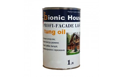 «PROFI-FACADE LASUR tung oil» Фарба для дерева на основі тунгової олії 1л Безбарвний