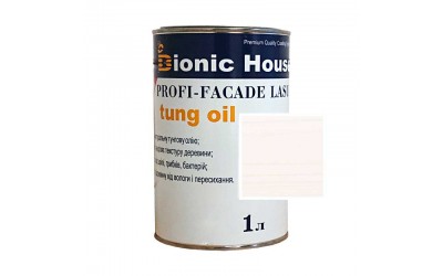 «PROFI-FACADE LASUR tung oil» Фарба для дерева на основі тунгової олії 1л Білий