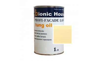 «PROFI-FACADE LASUR tung oil» Фарба для дерева на основі тунгової олії 1л Слонова кістка