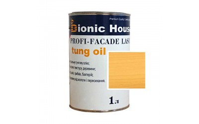 «PROFI-FACADE LASUR tung oil» Фарба для дерева на основі тунгової олії 1л Світлий дуб