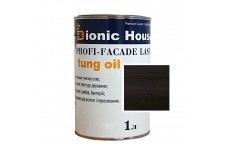 «PROFI-FACADE LASUR tung oil» Фарба для дерева на основі тунгової олії 1л Чорний