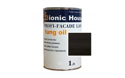 «PROFI-FACADE LASUR tung oil» Фарба для дерева на основі тунгової олії 1л Чорний