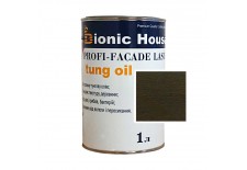 «PROFI-FACADE LASUR tung oil» Фарба для дерева на основі тунгової олії 1л Антрацит