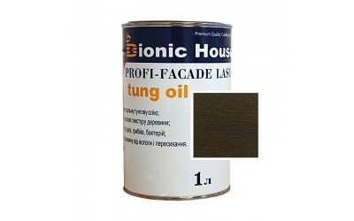 «PROFI-FACADE LASUR tung oil» Фарба для дерева на основі тунгової олії 1л Антрацит