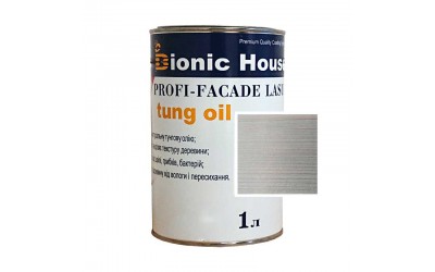 «PROFI-FACADE LASUR tung oil» Фарба для дерева на основі тунгової олії 1л Білий Мармур