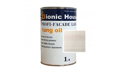 «PROFI-FACADE LASUR tung oil» Фарба для дерева на основі тунгової олії 1л Білий Дуб