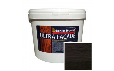 «ULTRA FACADE» Криючий ультрастійкий антисептик-лазур для дерева 10л Чорний