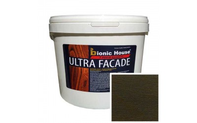 «ULTRA FACADE» Криючий ультрастійкий антисептик-лазур для дерева 10л Антрацит