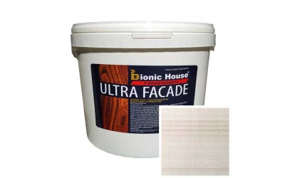 «ULTRA FACADE» Криючий ультрастійкий антисептик-лазур для дерева 10л Білий дуб