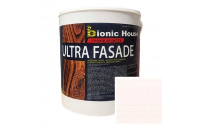 «ULTRA FACADE» Криючий ультрастійкий антисептик-лазур для дерева 2,5л Білий