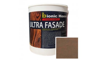 «ULTRA FACADE» Криючий ультрастійкий антисептик-лазур для дерева 2,5л Умбра
