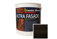 «ULTRA FACADE» Криючий ультрастійкий антисептик-лазур для дерева 2,5л Чорний