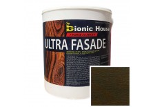 «ULTRA FACADE» Криючий ультрастійкий антисептик-лазур для дерева 2,5л Антрацит