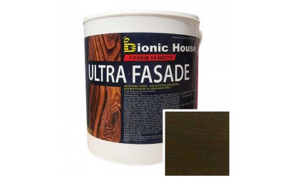 «ULTRA FACADE» Криючий ультрастійкий антисептик-лазур для дерева 2,5л Антрацит