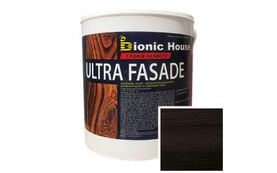 «ULTRA FACADE» Криючий ультрастійкий антисептик-лазур для дерева 0,8л Чорний
