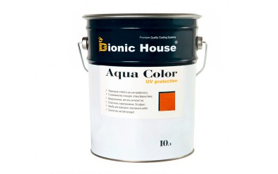 «AQUA COLOR» UV-protect Сонцезахисна фарба для дерева 10л Бурштин