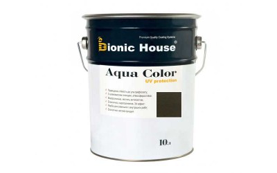 «AQUA COLOR» UV-protect Сонцезахисна фарба для дерева 10л Антрацит