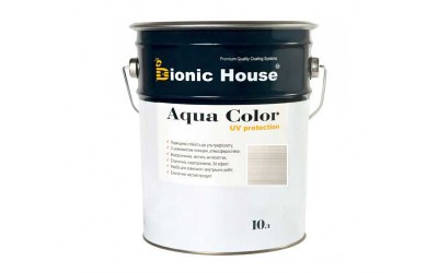«AQUA COLOR» UV-protect Сонцезахисна фарба для дерева 10л Білий дуб