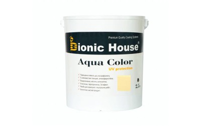«AQUA COLOR» UV-protect Сонцезахисна фарба для дерева 2,5л Слонова кістка А102