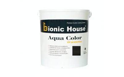 «AQUA COLOR» UV-protect Сонцезахисна фарба для дерева 2,5л Чорне дерево А120
