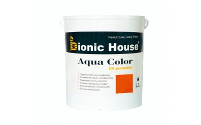 «AQUA COLOR» UV-protect Сонцезахисна фарба для дерева 2,5л Бурштин