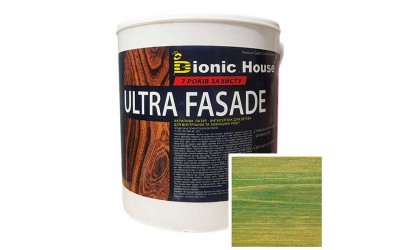 «ULTRA FACADE» Криючий ультрастійкий антисептик-лазур для дерева 0,8л Смарагд