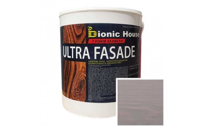 «ULTRA FACADE» Криючий ультрастійкий антисептик-лазур для дерева 0,8л Попіл