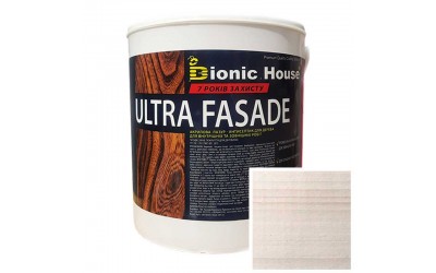 «ULTRA FACADE» Криючий ультрастійкий антисептик-лазур для дерева 0,8л Білий дуб